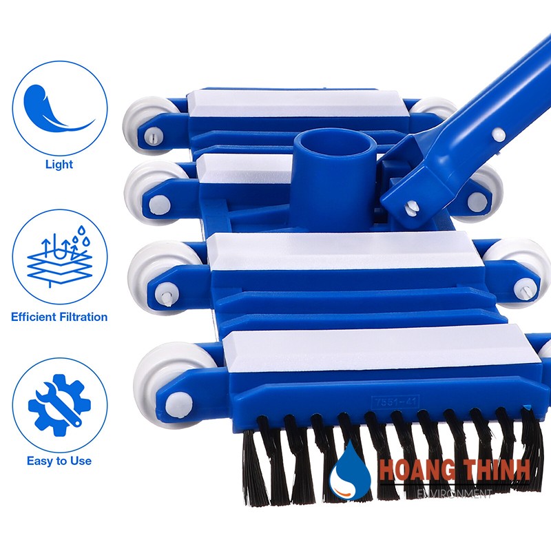 Bàn hút vệ sinh hồ bơi 8 bánh hãng SPS nhập khẩu chính hãng từ Trung Quốc