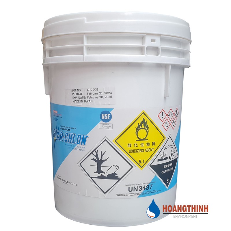 Chlorine 70% dạng hạt hãng Nankai nhập khẩu từ Nhật Bản